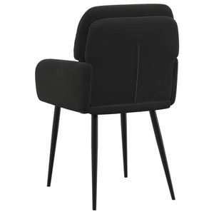 Καρέκλες φαγητού 2 pcs Βελούδο Μαύρο 59 x 59,5 x 90 εκ - Pakobazaar