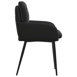 Καρέκλες φαγητού 2 pcs Βελούδο Μαύρο 59 x 59,5 x 90 εκ - Pakobazaar