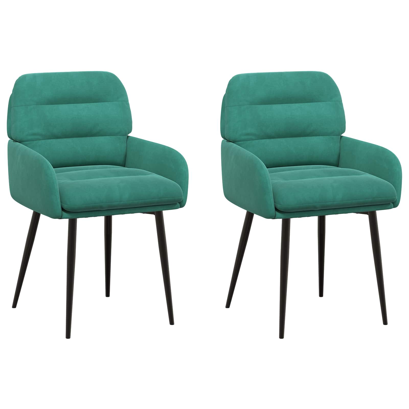 Καρέκλες φαγητού 2 pcs Βελούδο Τιρκουάζ 59 x 59,5 x 90 εκ - Pakobazaar
