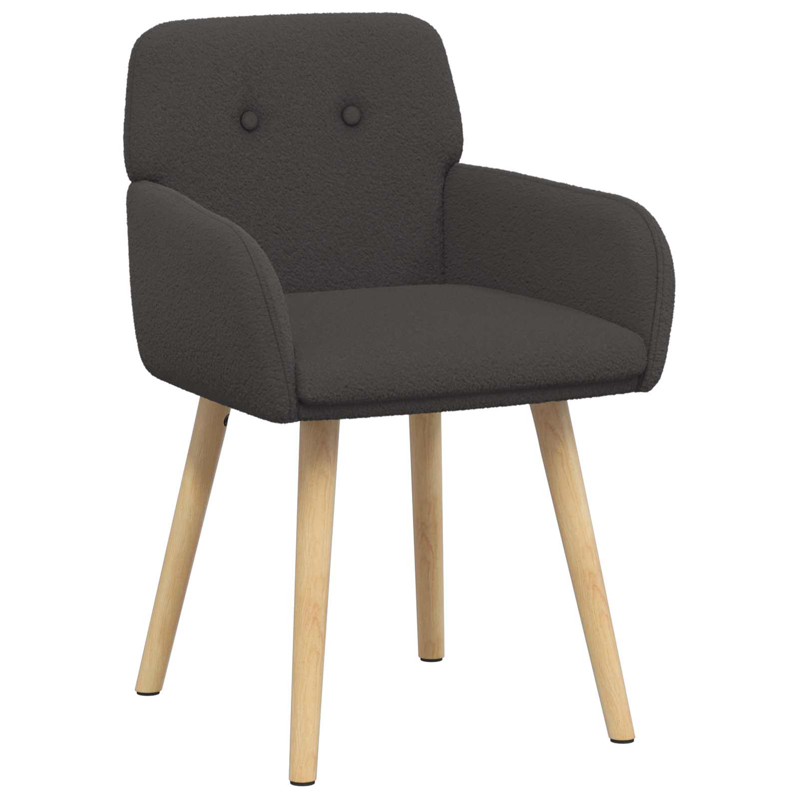 Καρέκλες φαγητού 2 pcs Μπουκλέ Σκούρο Γκρι 59 x 57 x 85 εκ. - Pakobazaar