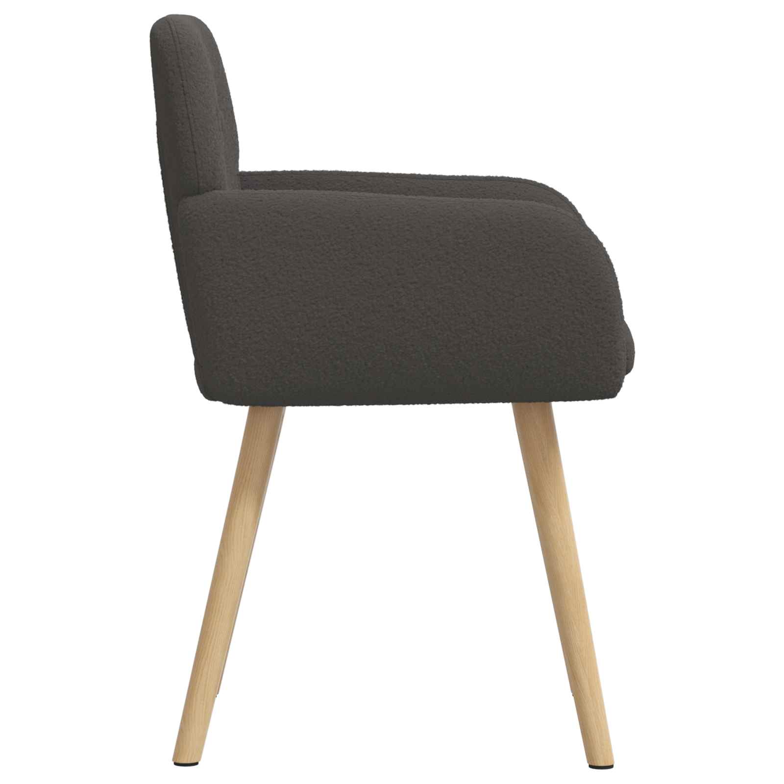 Καρέκλες φαγητού 2 pcs Μπουκλέ Σκούρο Γκρι 59 x 57 x 85 εκ. - Pakobazaar