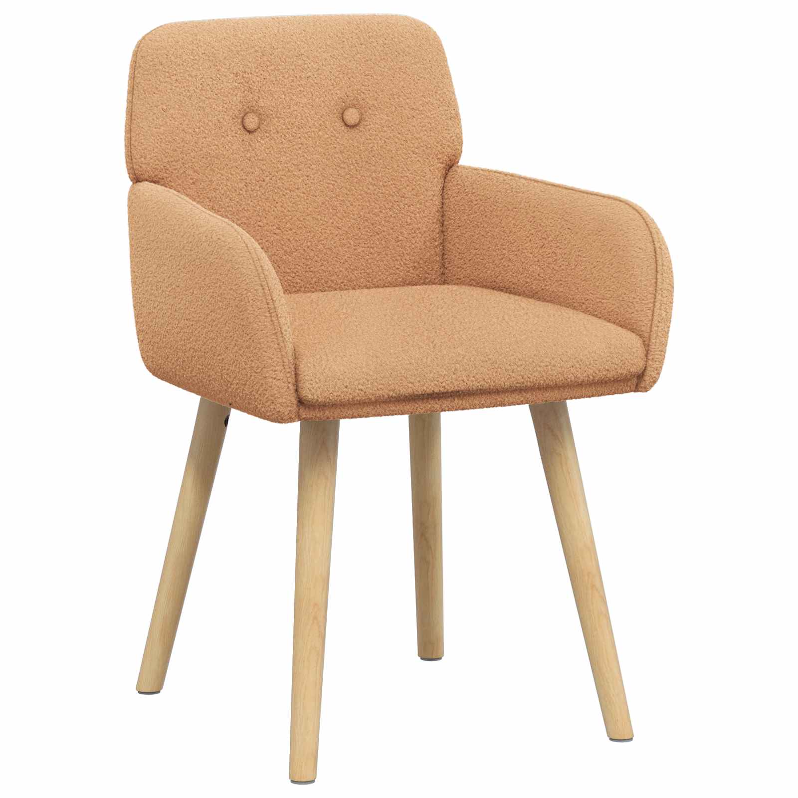 Καρέκλες φαγητού 2 pcs Μπουκλέ Μπεζ 59 x 57 x 85 εκ. - Pakobazaar