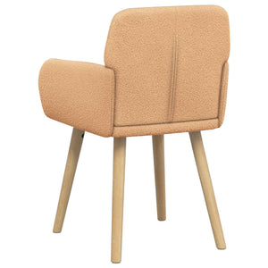 Καρέκλες φαγητού 2 pcs Μπουκλέ Μπεζ 59 x 57 x 85 εκ. - Pakobazaar