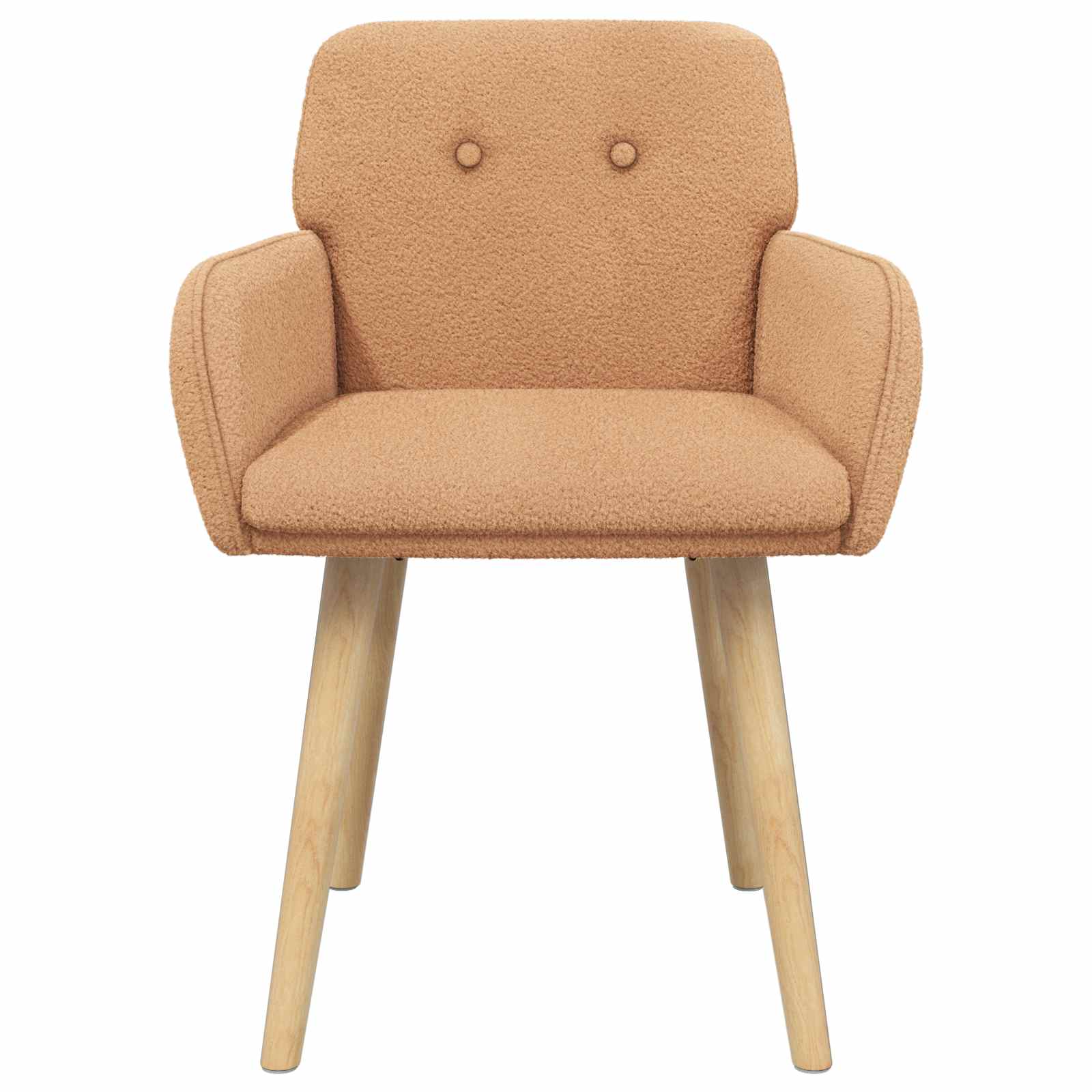 Καρέκλες φαγητού 2 pcs Μπουκλέ Μπεζ 59 x 57 x 85 εκ. - Pakobazaar