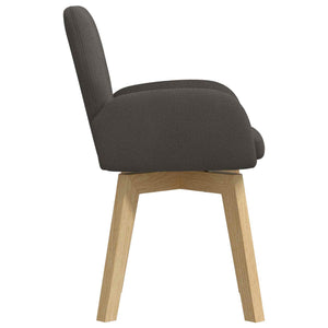 Γυριστές καρέκλες φαγητού 2 pcs Μπουκλέ Σκούρο Γκρι - Pakobazaar
