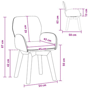 Γυριστές καρέκλες φαγητού 2 pcs Μπουκλέ Σκούρο Γκρι - Pakobazaar