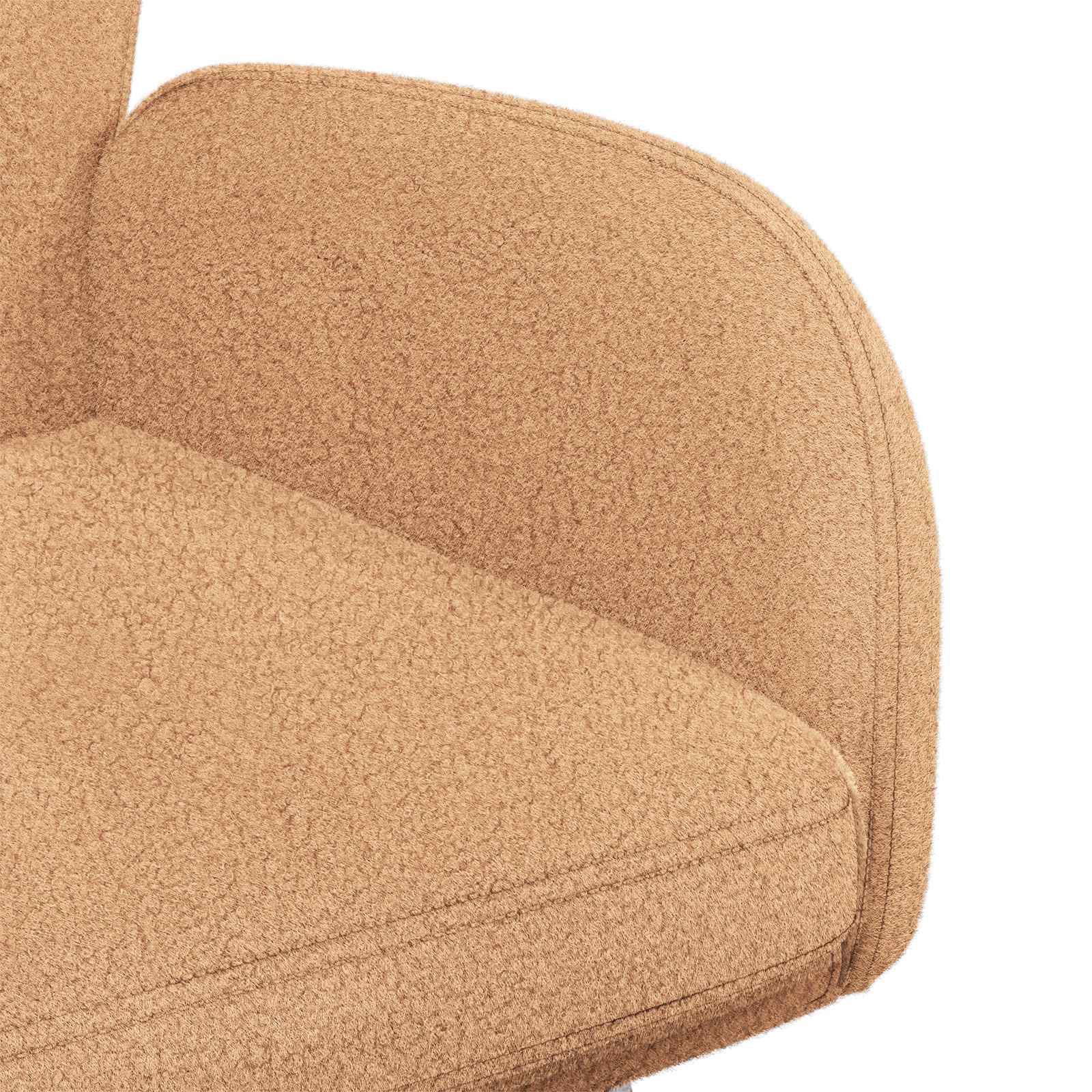 Γυριστές καρέκλες φαγητού 2 pcs Μπουκλέ Μπεζ 54 x 58 x 87 εκ. - Pakobazaar