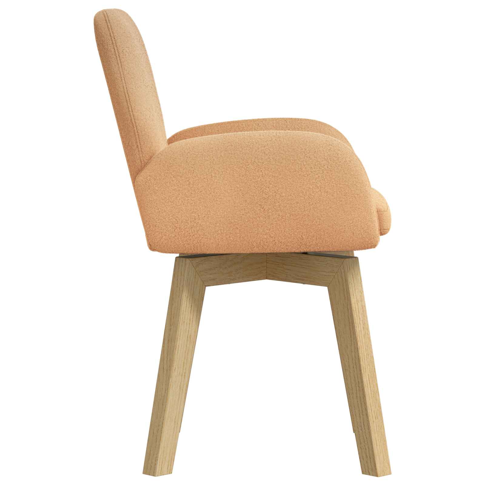 Γυριστές καρέκλες φαγητού 2 pcs Μπουκλέ Μπεζ 54 x 58 x 87 εκ. - Pakobazaar