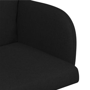 Καρέκλες φαγητού 2 pcs Ύφασμα Μαύρο 60 x 56 x 96 εκ - Pakobazaar