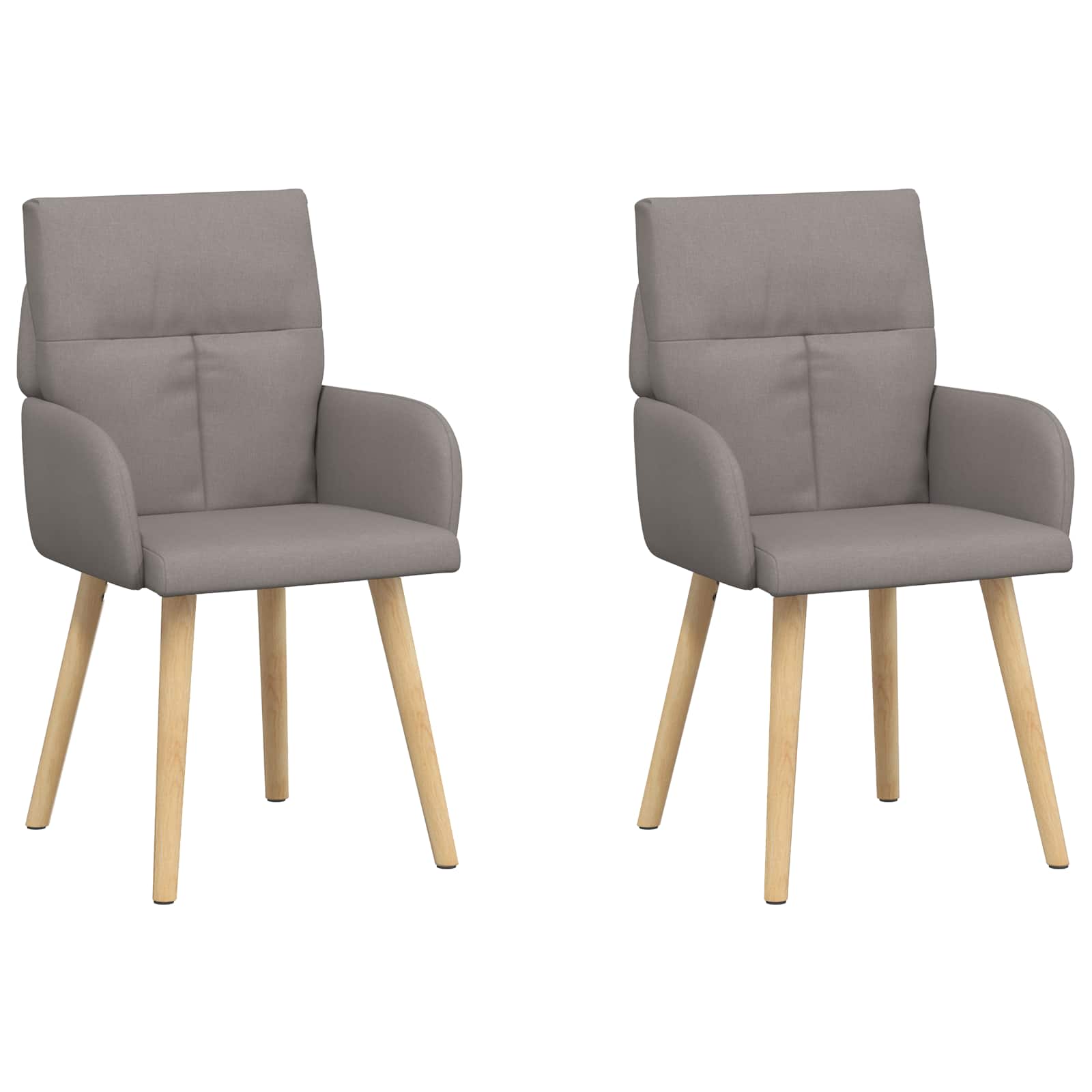 Καρέκλες φαγητού 2 pcs Ύφασμα Taupe 60 x 56 x 96 εκ