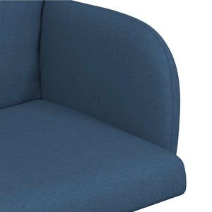 Καρέκλες φαγητού 2 pcs Ύφασμα Μπλε 60 x 56 x 96 εκ - Pakobazaar