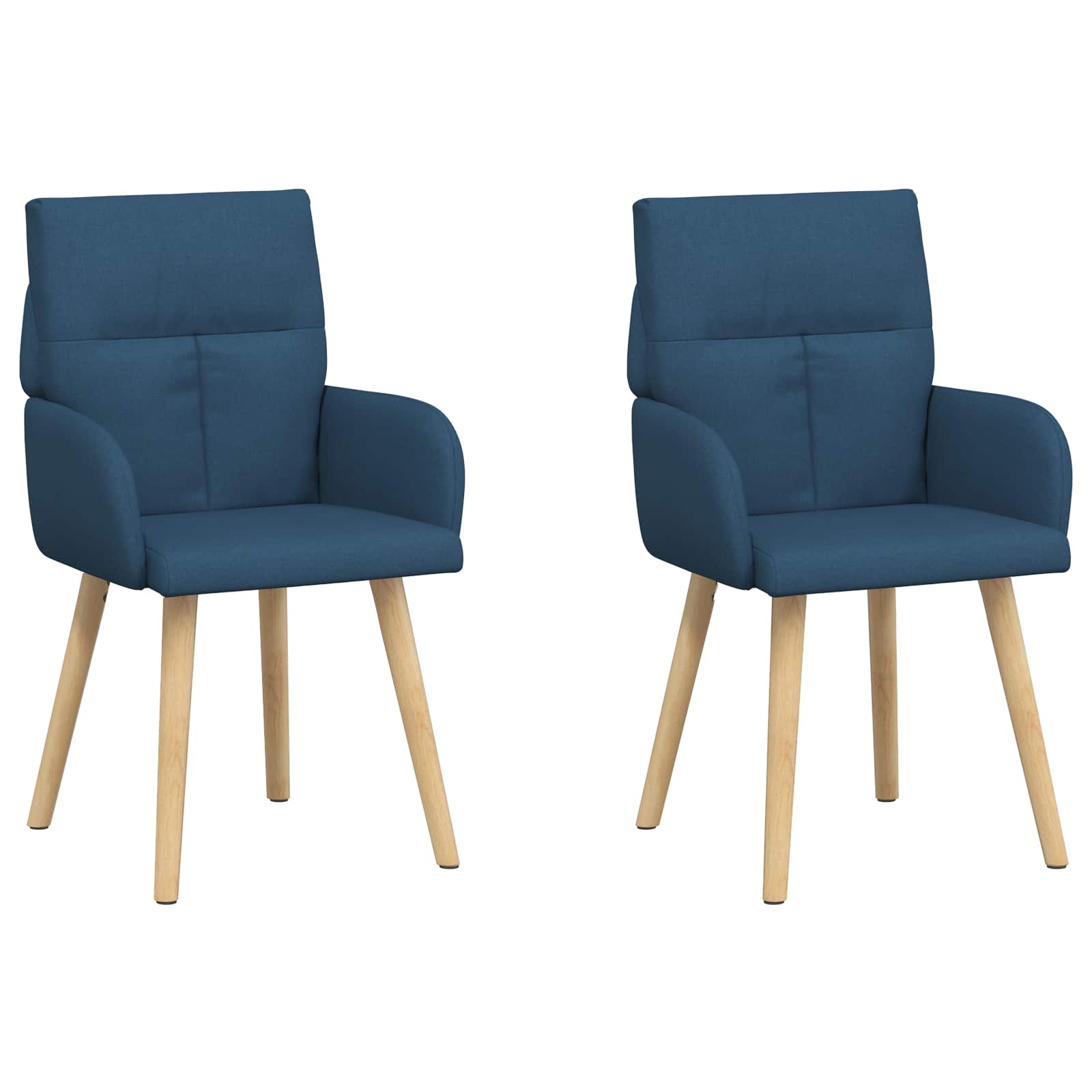 Καρέκλες φαγητού 2 pcs Ύφασμα Μπλε 60 x 56 x 96 εκ