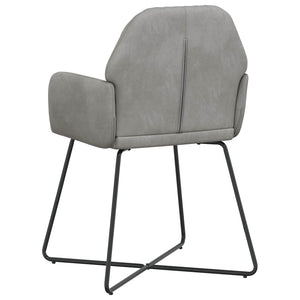 Καρέκλες φαγητού 2 pcs Βελούδο Ανοιχτό γκρι 55 x 50 x 84 εκ. - Pakobazaar