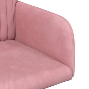 Καρέκλες φαγητού 2 pcs Βελούδο Ροζ 55 x 50 x 84 εκ. - Pakobazaar