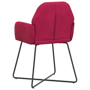 Καρέκλες φαγητού 2 pcs Βελούδο Κόκκινο 55 x 50 x 84 εκ. - Pakobazaar
