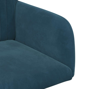 Καρέκλες φαγητού 2 pcs Βελούδο Μπλε 55 x 50 x 84 εκ. - Pakobazaar