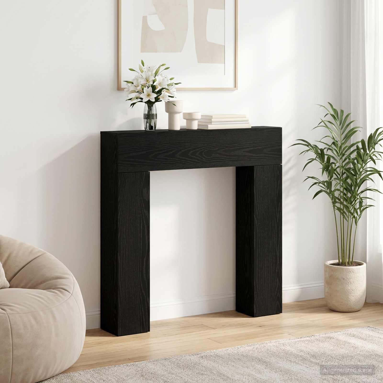 Περίβλημα τζακιού Μαύρη Δρυς 102 x 18 x 100,5 εκ - Pakobazaar