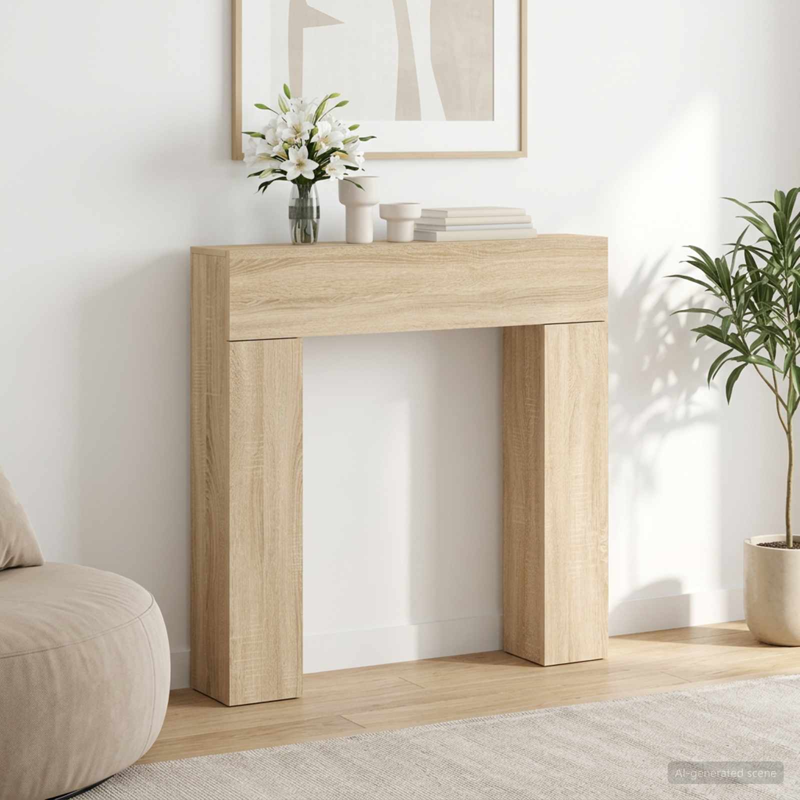 Περίβλημα τζακιού Sonoma Δρυς 102 x 18 x 100,5 εκ - Pakobazaar