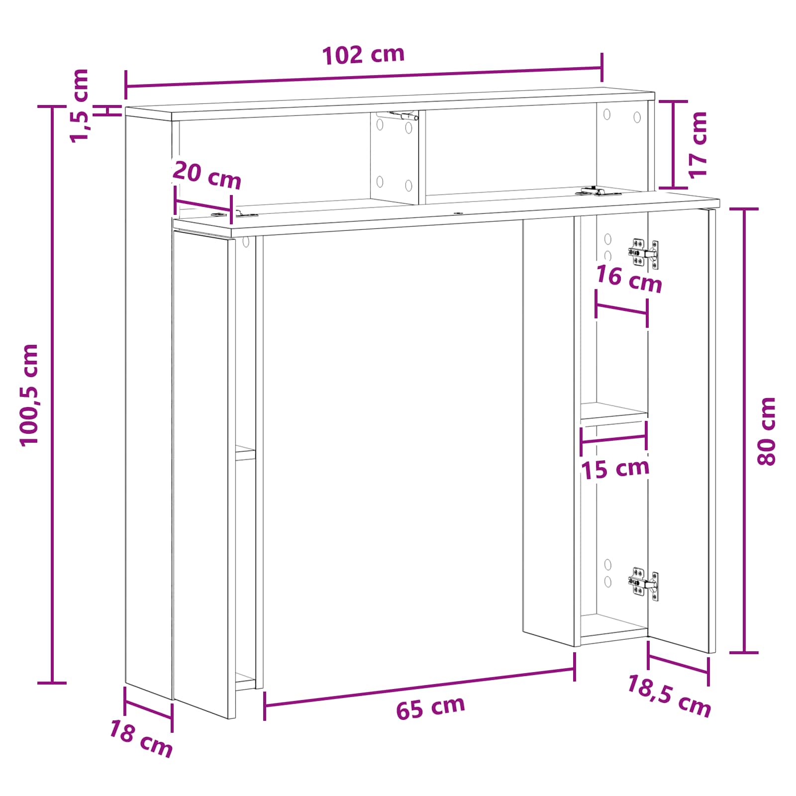 Περίβλημα τζακιού Γκρι Σκυροδέματος 102 x 18 x 100,5 εκ - Pakobazaar