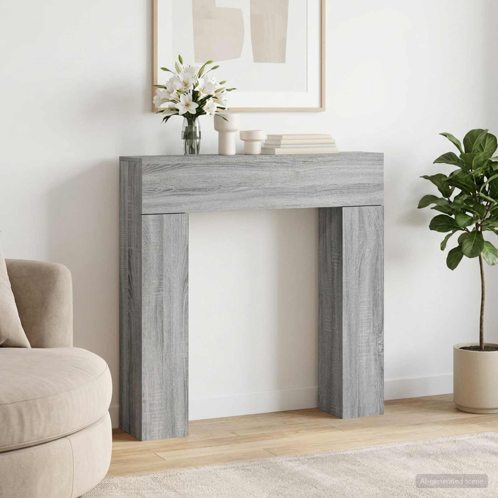 Περίβλημα τζακιού Γκρι Sonoma 102 x 18 x 100,5 εκ - Pakobazaar