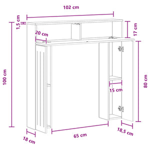 Περίβλημα τζακιού Λευκό 102 x 18 x 100,5 εκ Επεξεργασμένο Ξύλο - Pakobazaar