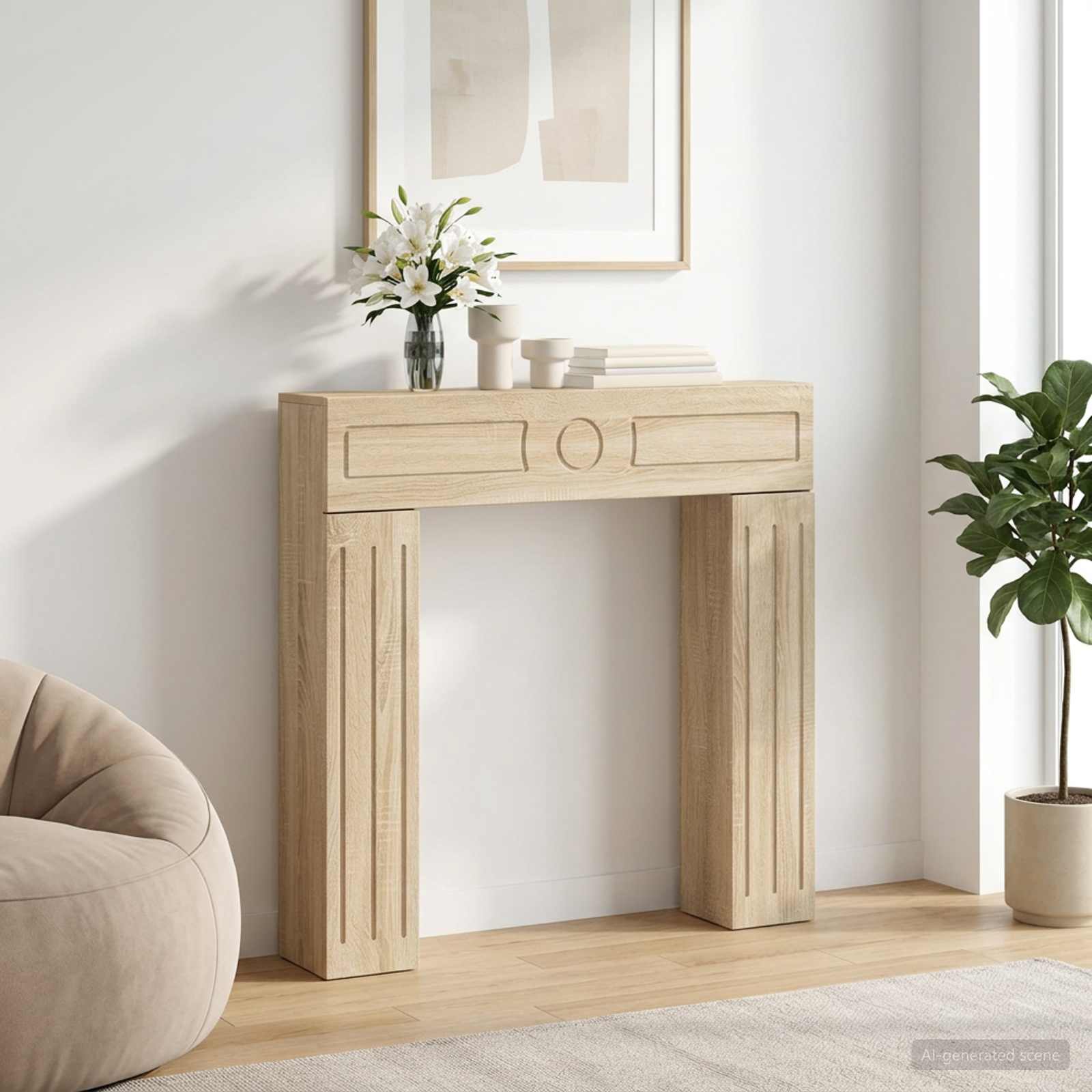 Περίβλημα τζακιού Sonoma Δρυς 102 x 18 x 100,5 εκ - Pakobazaar