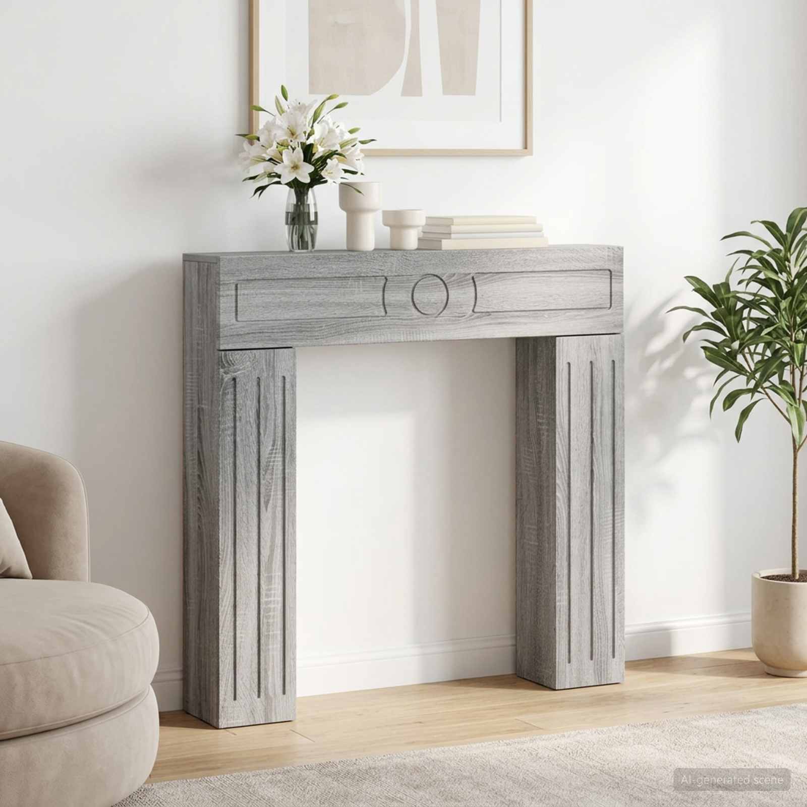 Περίβλημα τζακιού Γκρι Sonoma 102 x 18 x 100,5 εκ - Pakobazaar