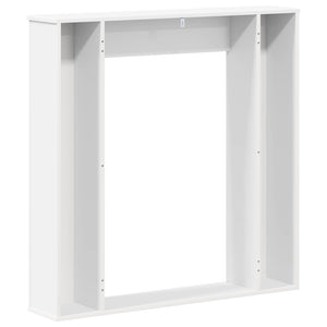 Περίβλημα τζακιού Λευκό 100 x 20 x 100 cm Επεξεργασμένο Ξύλο - Pakobazaar