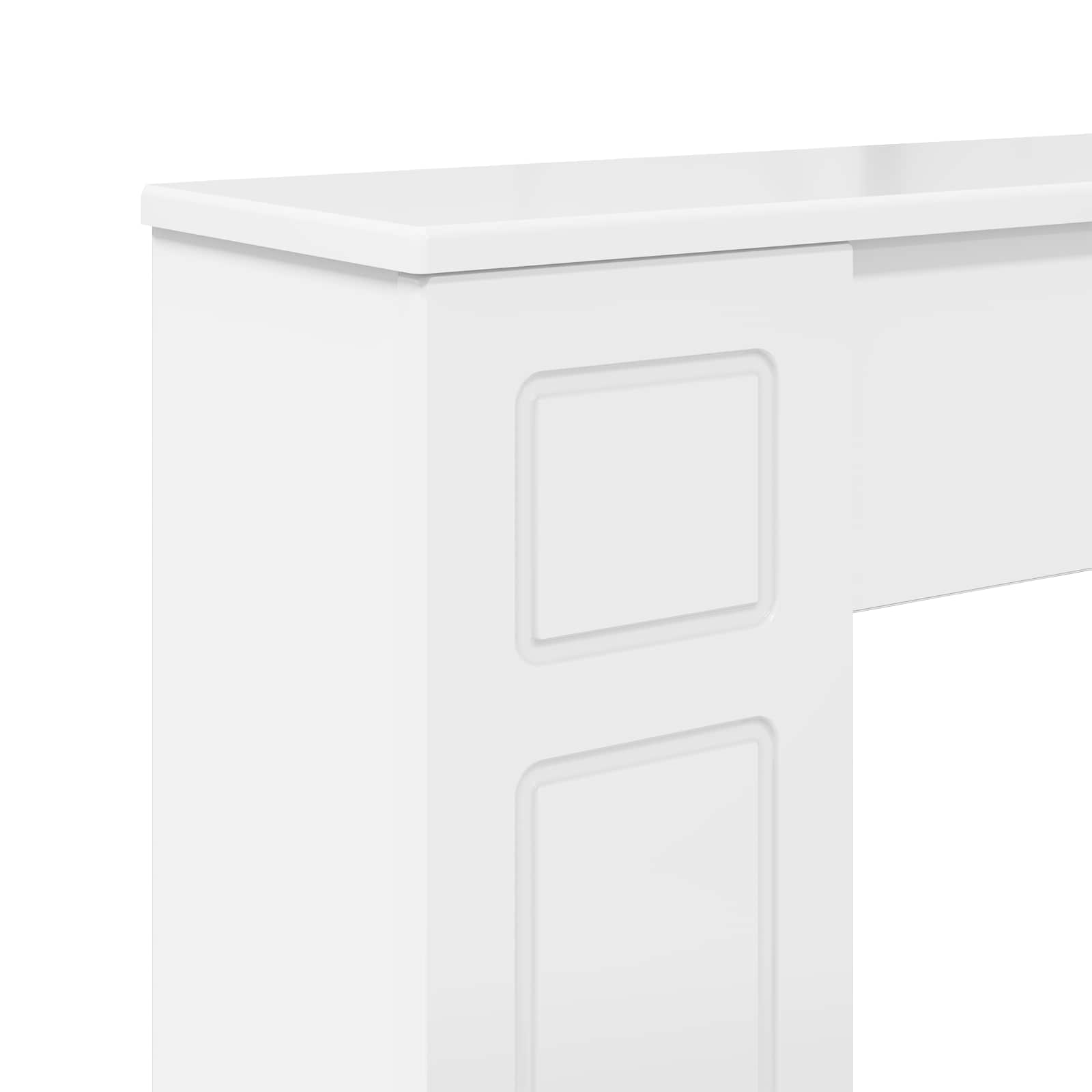Περίβλημα τζακιού Γυαλιστερό Λευκό 100 x 20 x 100 cm