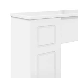 Περίβλημα τζακιού Γυαλιστερό Λευκό 100 x 20 x 100 cm