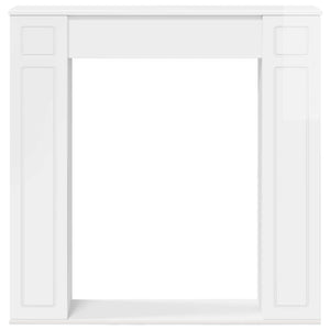 Περίβλημα τζακιού Γυαλιστερό Λευκό 100 x 20 x 100 cm