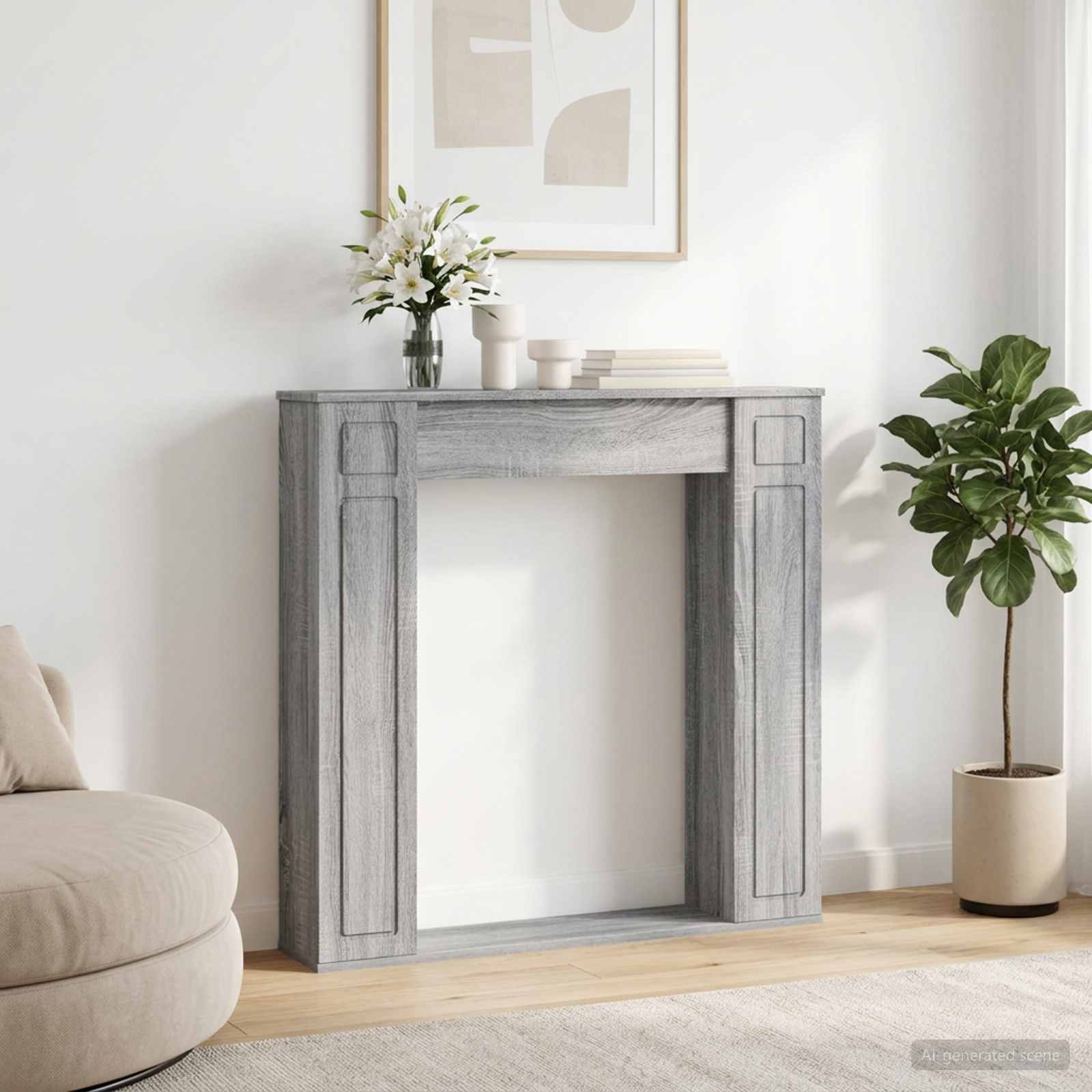 Περίβλημα τζακιού Γκρι Sonoma 100 x 20 x 100 cm - Pakobazaar