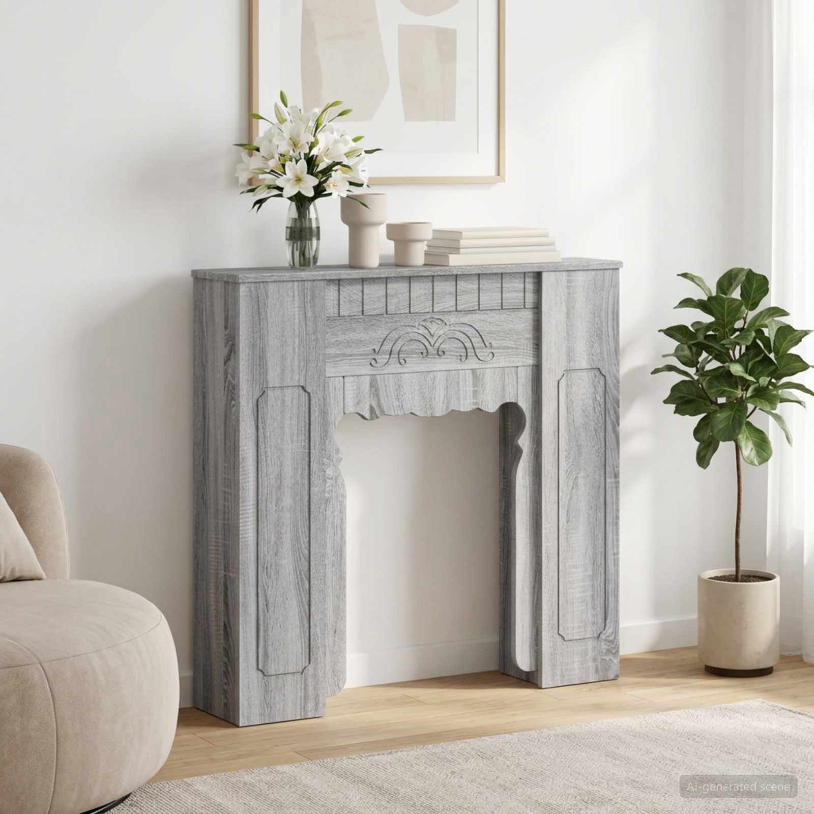 Περίβλημα τζακιού Γκρι Sonoma 93 x 20 x 89 εκ - Pakobazaar