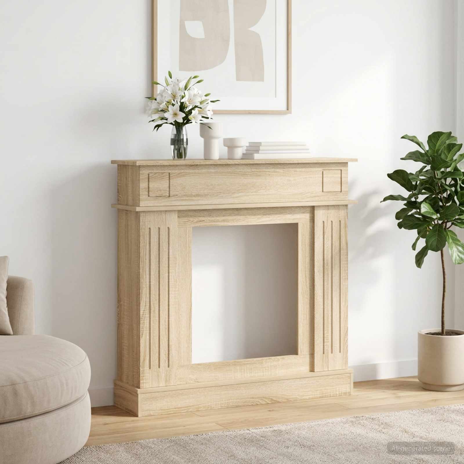 Περίβλημα τζακιού Sonoma Δρυς 102 x 26 x 100 εκ - Pakobazaar