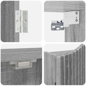 Ντουλάπα Πινάκων Βελών Γκρι Sonoma 56 x 12 x 63 εκ - Pakobazaar