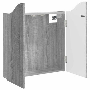 Ντουλάπα Πινάκων Βελών Γκρι Sonoma 56 x 12 x 63 εκ - Pakobazaar