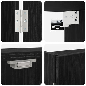 Ντουλάπα Πινάκων Βελών Μαύρη Δρυς 56 x 12 x 53,5 εκ. - Pakobazaar