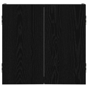 Ντουλάπα Πινάκων Βελών Μαύρη Δρυς 56 x 12 x 53,5 εκ. - Pakobazaar