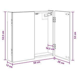 Ντουλάπα Πινάκων Βελών Sonoma Δρυς 56 x 12 x 53,5 εκ. - Pakobazaar