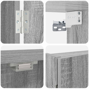 Ντουλάπα Πινάκων Βελών Γκρι Sonoma 56 x 12 x 53,5 εκ. - Pakobazaar