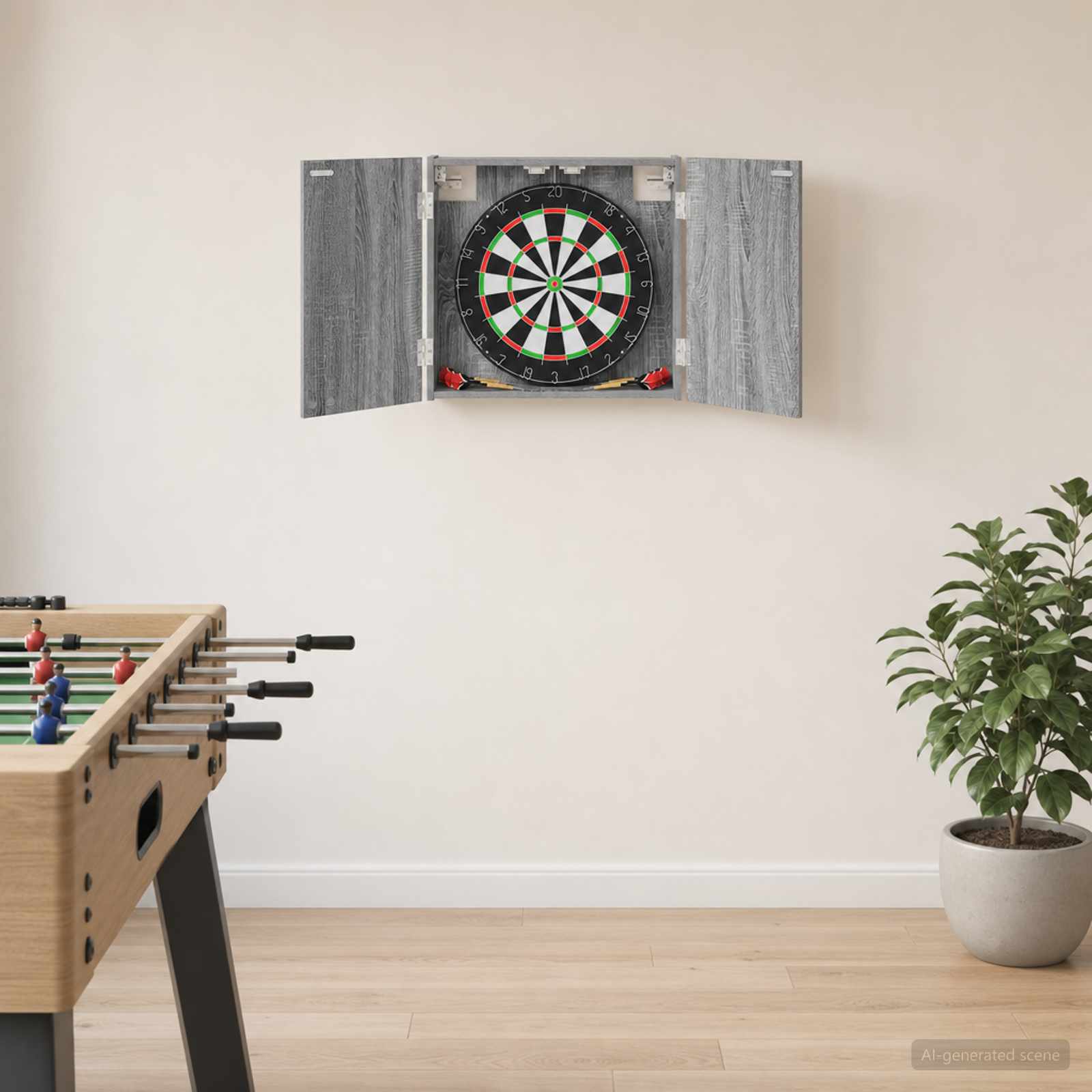 Ντουλάπα Πινάκων Βελών Γκρι Sonoma 56 x 12 x 53,5 εκ. - Pakobazaar