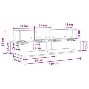 Γραφείο Στούντιο Sonoma Δρυς 110 x 40 x 19,5 εκ. - Pakobazaar