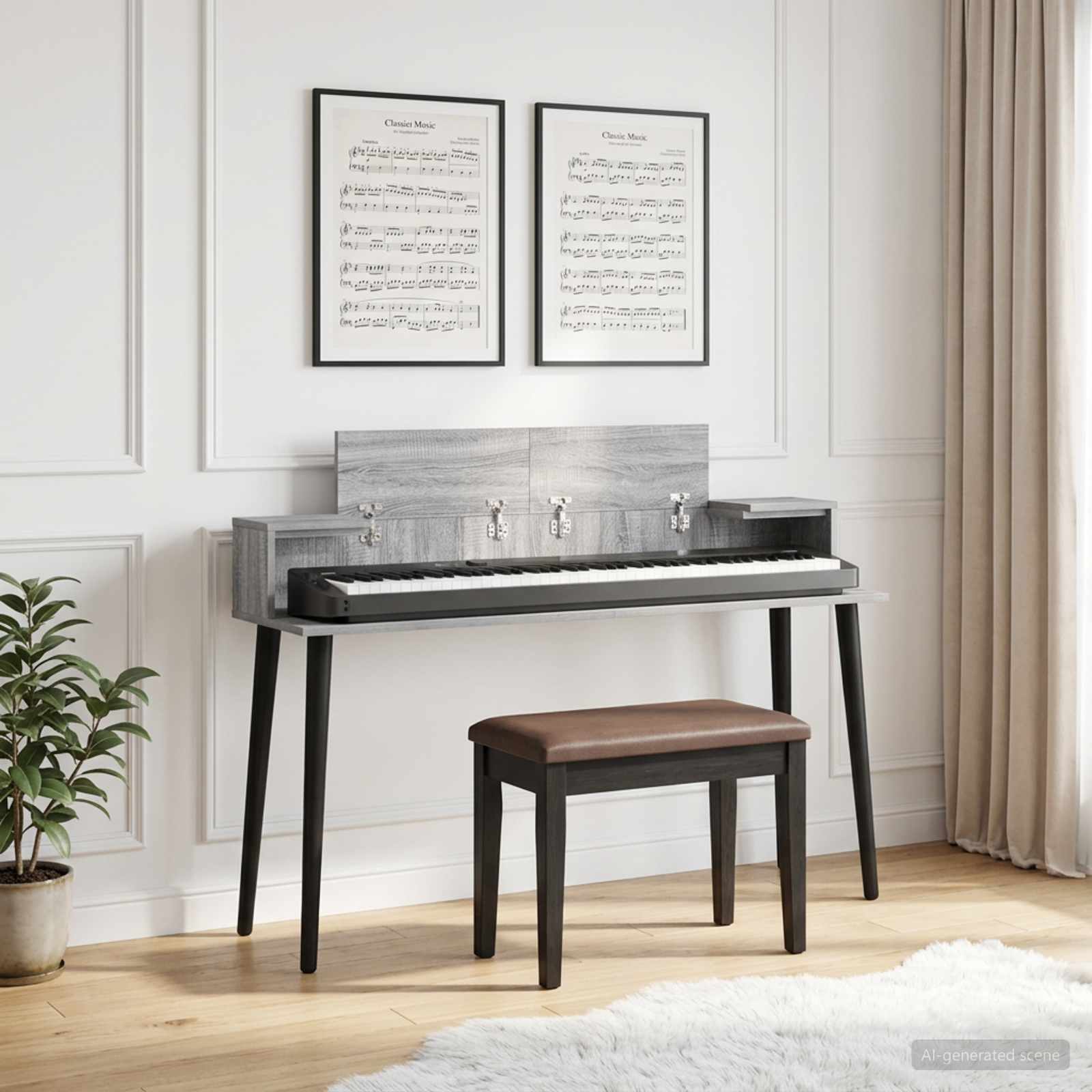 Γραφείο Στούντιο Γκρι Sonoma 130 x 36 x 19,5 εκ. - Pakobazaar
