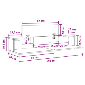 Γραφείο Στούντιο Sonoma 110 x 36 x 19,5 εκ. Επεξεργασμένο Ξύλο - Pakobazaar