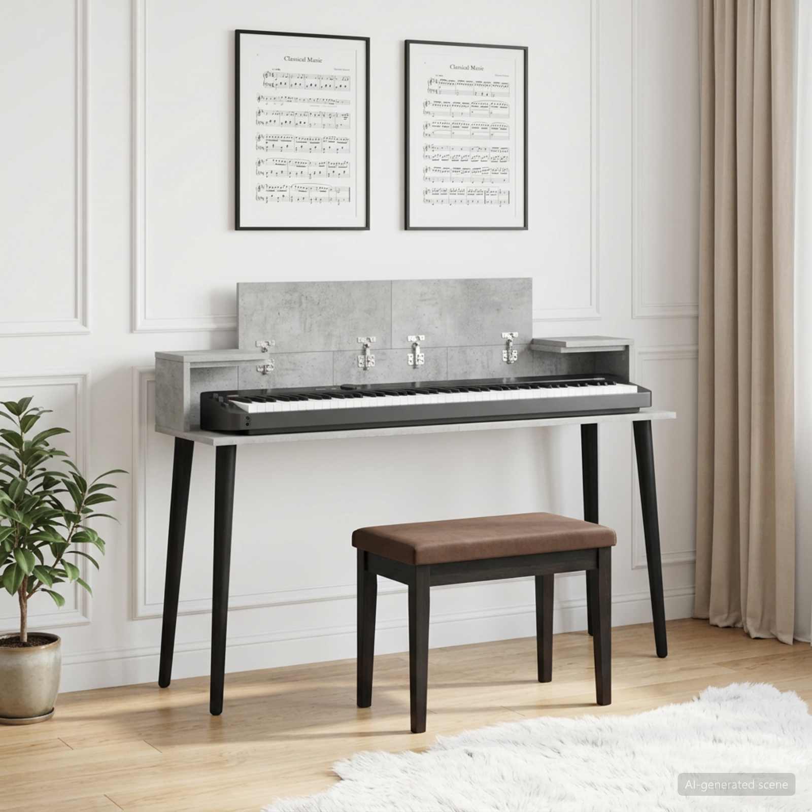 Γραφείο Στούντιο Γκρι Σκυροδέματος 110 x 36 x 19,5 εκ. - Pakobazaar