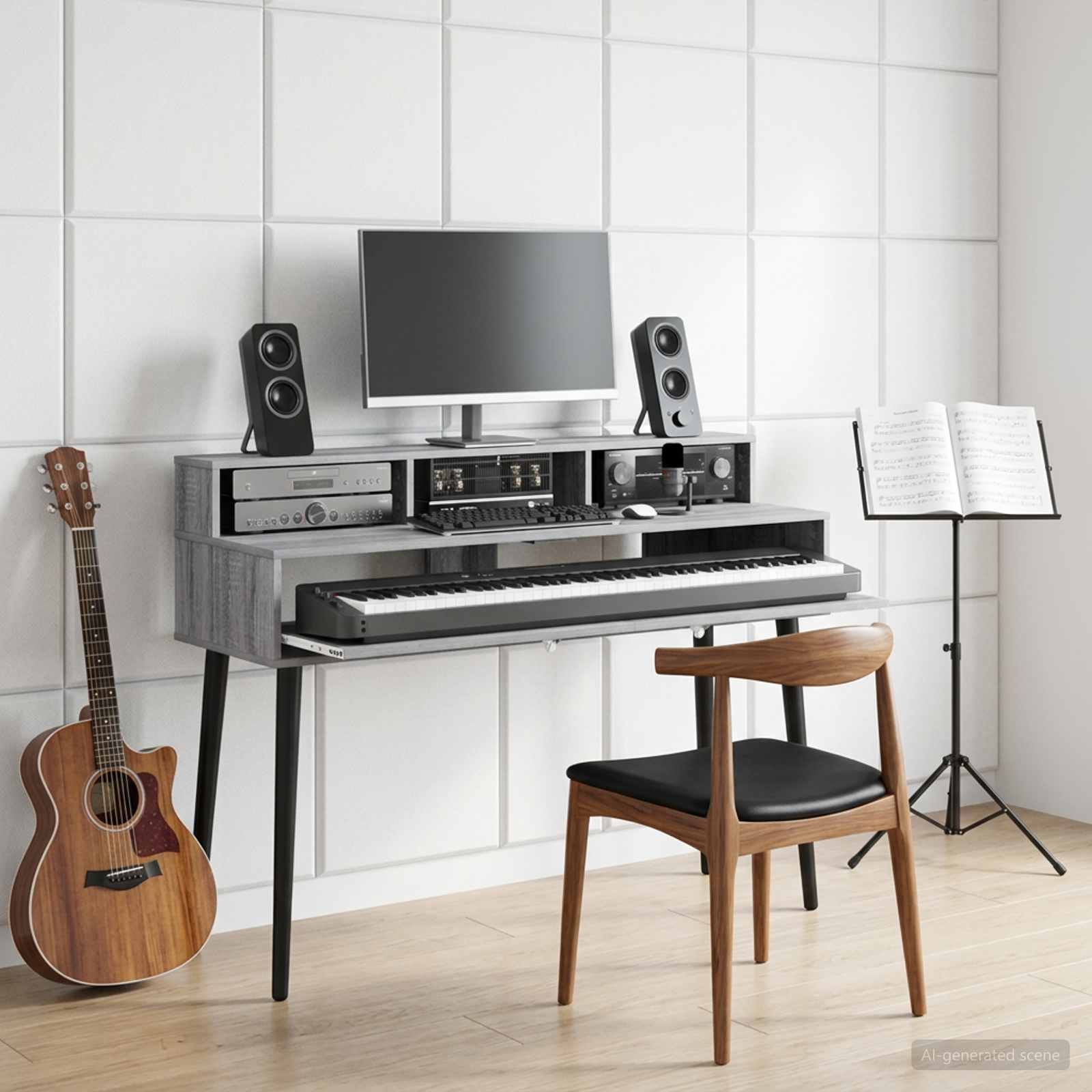 Γραφείο Στούντιο Γκρι Sonoma 152 x 42,5 x 36 εκ - Pakobazaar