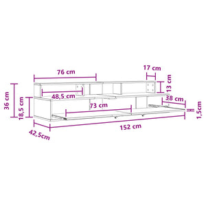 Γραφείο Στούντιο Artisan Δρυς 152 x 42,5 x 36 εκ