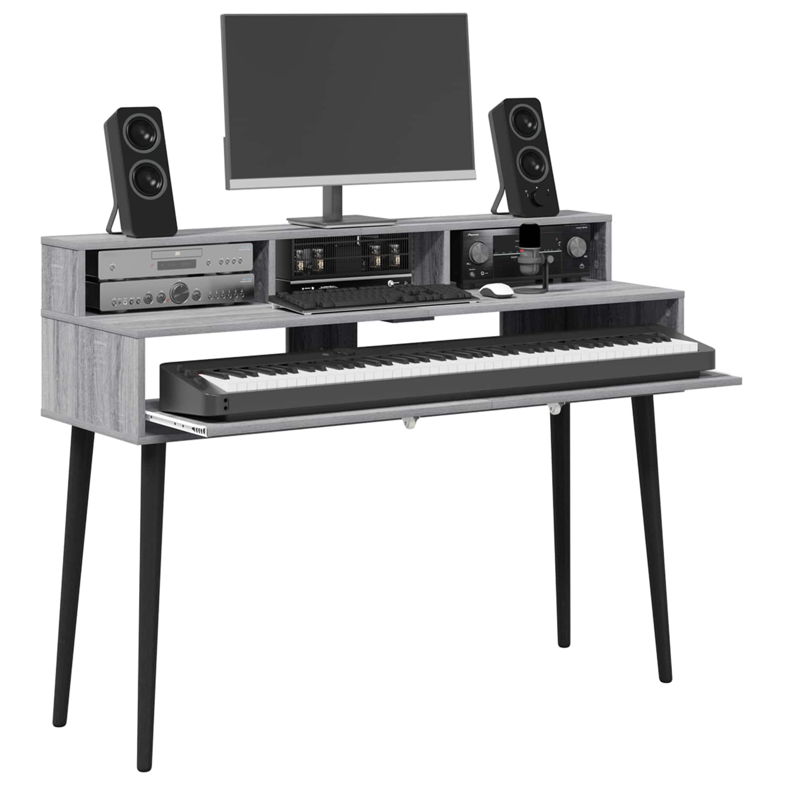 Γραφείο Στούντιο Γκρι Sonoma 110 x 42,5 x 36 εκ - Pakobazaar