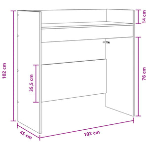 Πίνακας DJ Παλαιωμένο ξύλο 102 x 45 x 102 εκ. - Pakobazaar