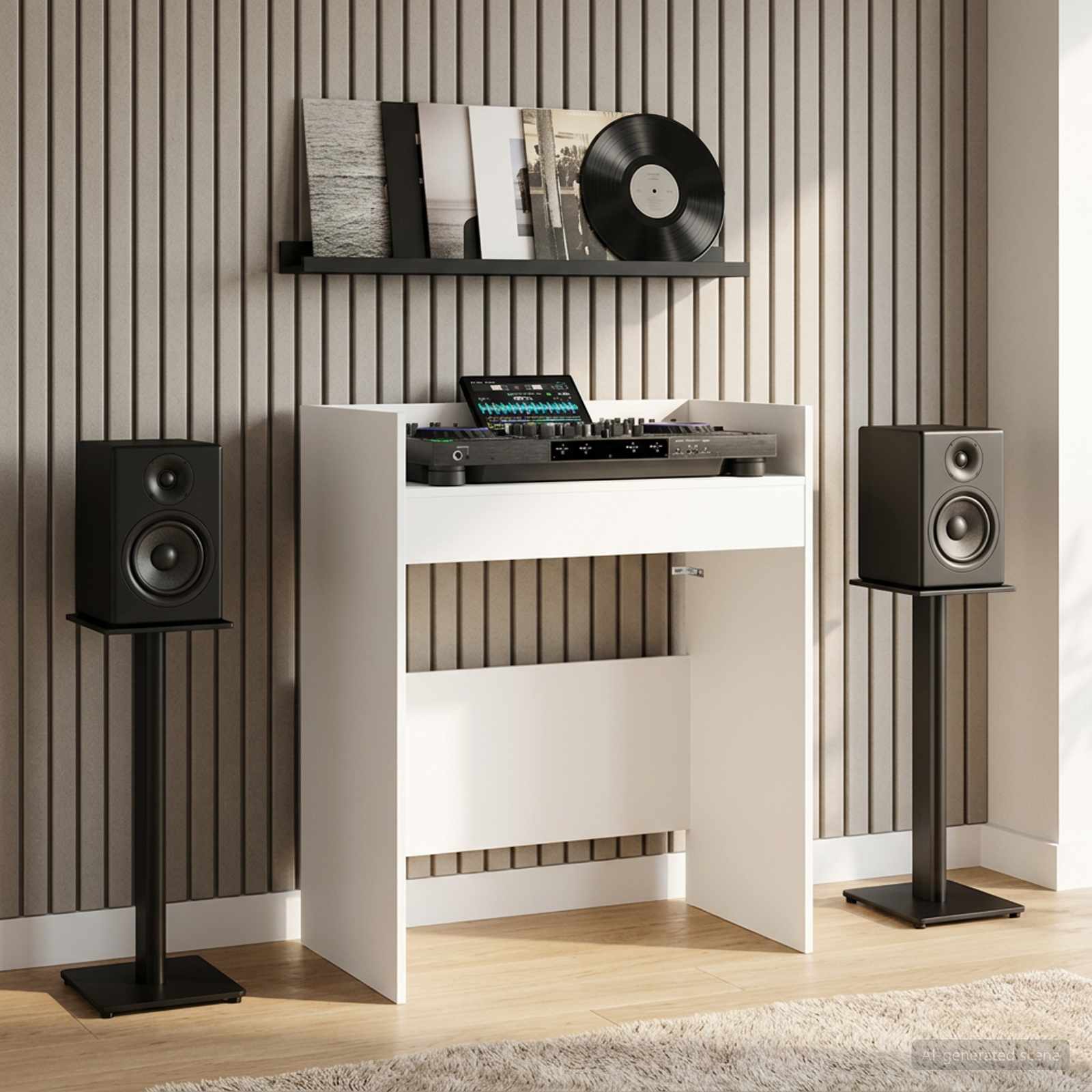 Πίνακας DJ Λευκό 82 x 45 x 102 εκ. Επεξεργασμένο Ξύλο - Pakobazaar